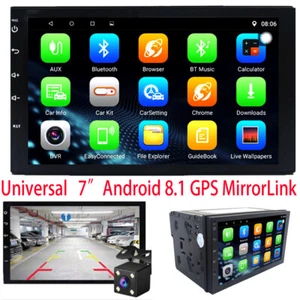 7" Autoradio Android Kamera Universal 2 DIN GPS NAVI BT WIFI USB RDS MAP Touch - Bild 1 von 12