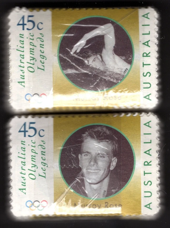 Australia 1998 Olympic Legends 45c MURRAY ROSE SWIMMING BUNDLE x 50 Stamps Each - Image 1 of 1