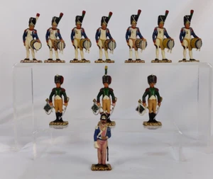 FLAN IMPERIAL 1/32 1er Empire lot tambour trompette lancier Napoléon France - Foto 1 di 5