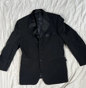LUCCI ColleZione  Tuxedo Coat mens black size 40R made in italy pre owned - Picture 1 of 6