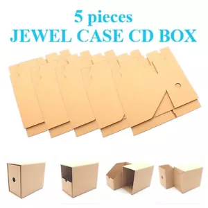 ¡Juego de 5 piezas!! Conjunto CAJA DE ALMACENAMIENTO DE CD / CAJA DE ALMACENAMIENTO DE CARTÓN para JOWEL CASE CD - Imagen 1 de 7