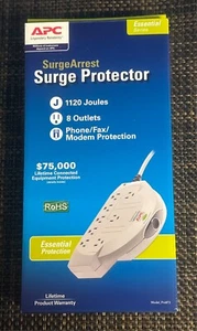 APC Surge Protector Essential Series 1120 Joules 8 Outlets NEW in Box/Never used - Picture 1 of 6
