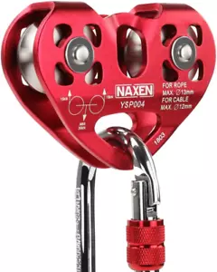 Zip Line Pulley Tandem Speed Dual Trolley with 25Kn Carabiner - Picture 1 of 12