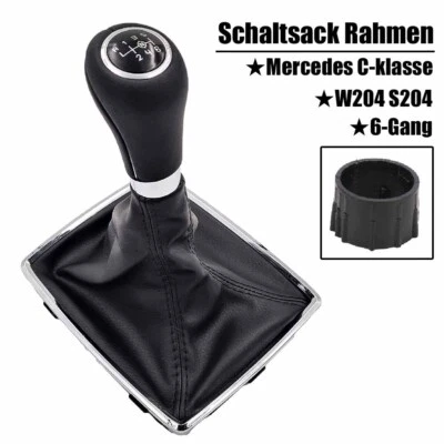 SCHALTKNAUF SCHALTSACK RAHMEN passend für Mercedes C-Klasse W204 W212 / 6Gang  - Bild 1 von 4