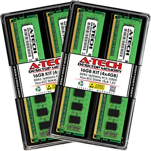 16GB 4x 4GB DDR3-1600 Kingston HyperX KHX1600C9D3K4/16GX Equivalent Memory RAM - Picture 1 of 2