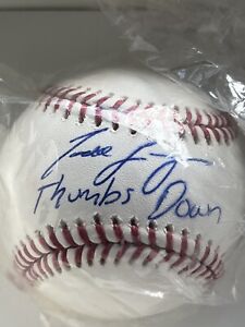 Todd Frazier Thumbs down Ny Yankees  Autographed Baseball Steiner