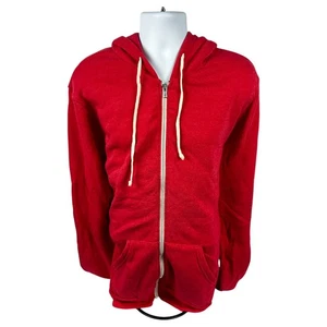 Herren Alternative Apparel Rocky Eco Fleece Reißverschluss Hoodie ultraweich (öko rot) - Bild 1 von 5