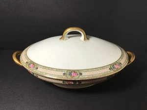 Antique C. Tielsch Altwasser Oval Covered Vegetable Bowl Pattern # 2335 - Picture 1 of 4