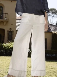 Alessandra Clio Linen White Pants White Size 2XL BNWT NEW Smart Casual - Picture 1 of 9