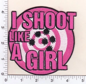 I Shoot Like A Girl Target Bullseye Patch (4.5") - Picture 1 of 1