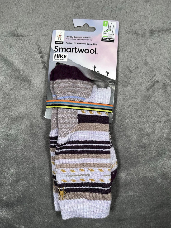 SmartWool Hike Hoo Who Light Cushion Crew Socks Women's Medium Charcoal