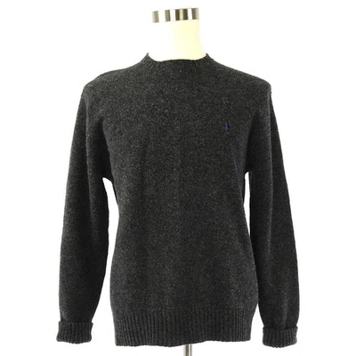 70s Vintage Polo Ralph Lauren Mens Wool Sweater Size XL Charcoal Gray Fitted - Image 1 of 4