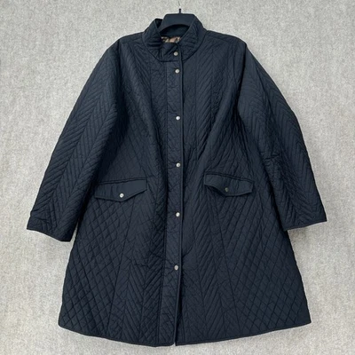 Talbots Coat Quilted Jacket Puffer Long 14W Lightweight Pacckable Long Line - Image 1 of 4