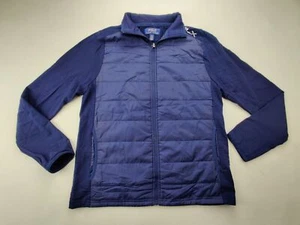 Chaqueta Polo Ralph Lauren RLX Adolescente Grande (14-16) Azul Marino Cremallera Completa Manga Larga Nueva  - Imagen 1 de 10