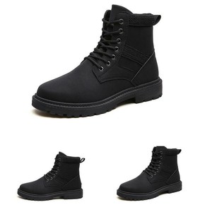 Men Outdoor Walking Hiking Biker Lace up Casual Black Desert Ankle Boots Shoes B