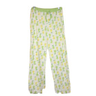 Mayfair Womens Pajama PJ Pants Medium White Green Yellow Pears