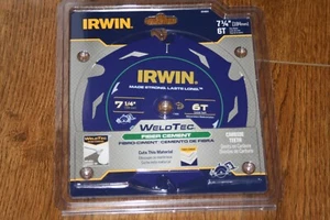 NEW Irwin WeldTec FiberCement 7 1/4" 6T Welded Carbide Tip Blade # 2016024 - Picture 1 of 2