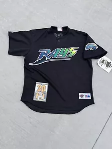 Vintage Tampa Bay Devil Rays Autographed By Wade Boggs Jersey 3000 Hit W COA XL - Picture 1 of 5