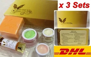 3x Mache're Gold Whitening Natural Cream Set Reduce Acne Dark Circles Freckles S - Picture 1 of 9