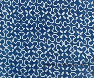 Indisch Baumwolle Stoff Hand Blockdruck Blau Blumen Indigo Design Stoff 2.7m - Bild 1 von 3