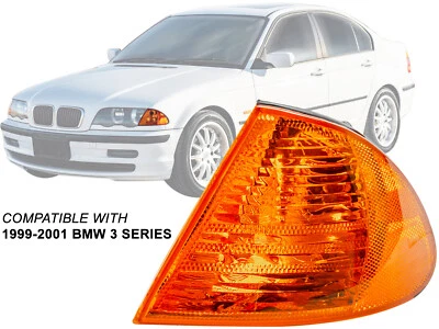 Lámpara de señal de giro de esquina ámbar 1999-2001 BMW Serie 3 Sedán E46 lado del conductor Foto 1 de 4