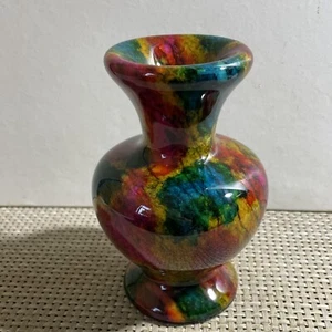 963g Top Taiwan Seven Colours Natural Jade Stone Flower Vase Bottle - Picture 1 of 14