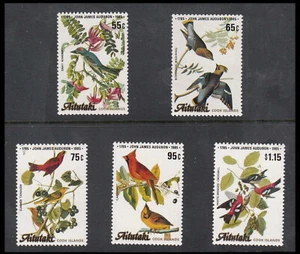 AITUTAKI - 1985 JOHN JAMES AUDUBON - UCCELLINI / UCCELLINI - 5V - COME NUOVO NH - Foto 1 di 4