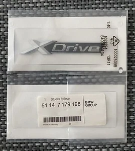 Original Nuevo Estilo SET XDRIVE BOOT BADGE Emblema Trasero Para Serie 1 y Serie 7 - Imagen 1 de 6