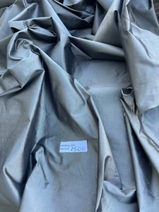 FABULOUS QUALITY SILK TAFFETA IRIDESCENT - LEAD!!! - Picture 1 of 4