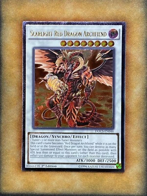 Yugioh Scarlight Red Dragon Archfiend DOCS-EN046 Ultimate Rare 1st Ed NM - Image 1 of 2