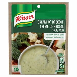 6 PACK Knorr Cream of Broccoli Soup Mix 52g each -CANADA -FRESH AND DELICIOUS!