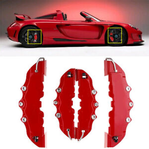 4 Pieces Car Universal Disc Brake Caliper Covers Front Rear Accessories Kit 3D