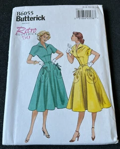 Robe et ceinture rétro « 50 motif Butterick B6055 Miss » 2021 taille 6-14 non coupée - Photo 1/5