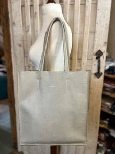 Large Whistles pewter pebbled premium unlined leather tote shopper bag - Picture 1 of 8