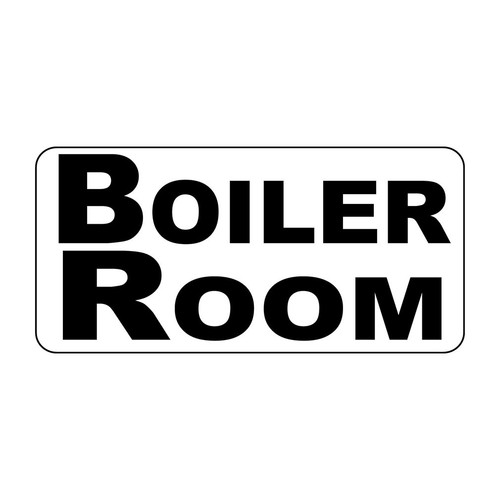 Boiler Room Black Retro Vintage Style Metal Sign - 8 In X 12 In With ...