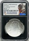 2019 P Apollo 11 50th Anniversary Ngc Ms70 Early Releases First Silver Commem.