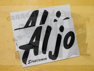 Aljo Sportsman Canned Ham Decals Vintage Travel Trailer Repro Decal Black - Bild 1 von 1