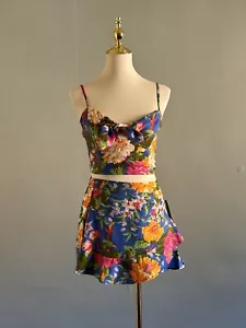 Band of the Free Blue Floral Two Piece Set | Size: S - Picture 1 of 2