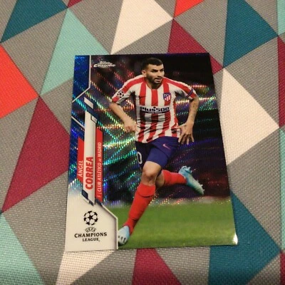 Angel Correa /75 Blue Wave Refractor 2019-20 TOPPS CHROME UEFA CHAMPIONS LEAGUE - Image 1 of 2
