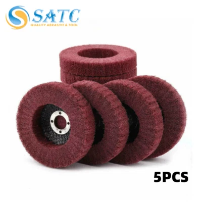 5PCS 4-1/2" Flap Discs Metal Abrasive Polishing Buffiing Wheel for Grinder 4.5in - Image 1 of 4