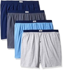 Mens 3xl 48-50 Fruit of The Loom 4 Pack Tagless Knit Boxers
