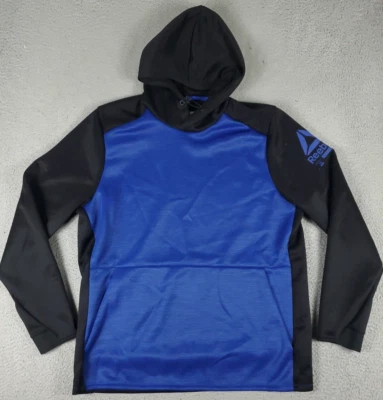 Reebok Sweater Mens Size XL Black Blue Casual Pullover Hoodie Sweatshirt - Image 1 of 4