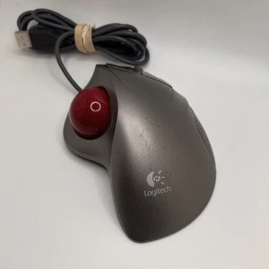 Souris trackball filaire Logitech Trackman Wheel T-BB18 - Photo 1/5