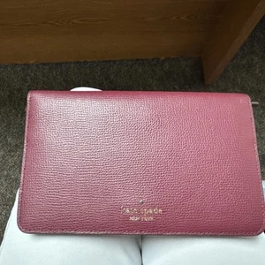 Kate Spade Darcy Clutch Wallet Wristlet Burgundy Leather . Nwot  - Picture 1 of 4