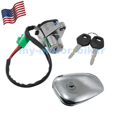 Gas Fuel Cap Ignition Switch Lock Set for Suzuki VS800 Boulevard S50 2005-2009 — 第 1/4 张图片