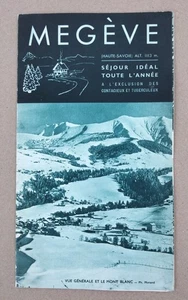 Original Brochure dépliant Megève Haute Savoie L'Hiver Paradis du Ski - Picture 1 of 5