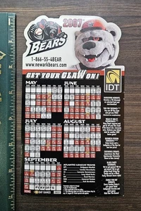 2007 Newark Bears Atlantic League Baseball Magnet Spielplan  - Bild 1 von 3