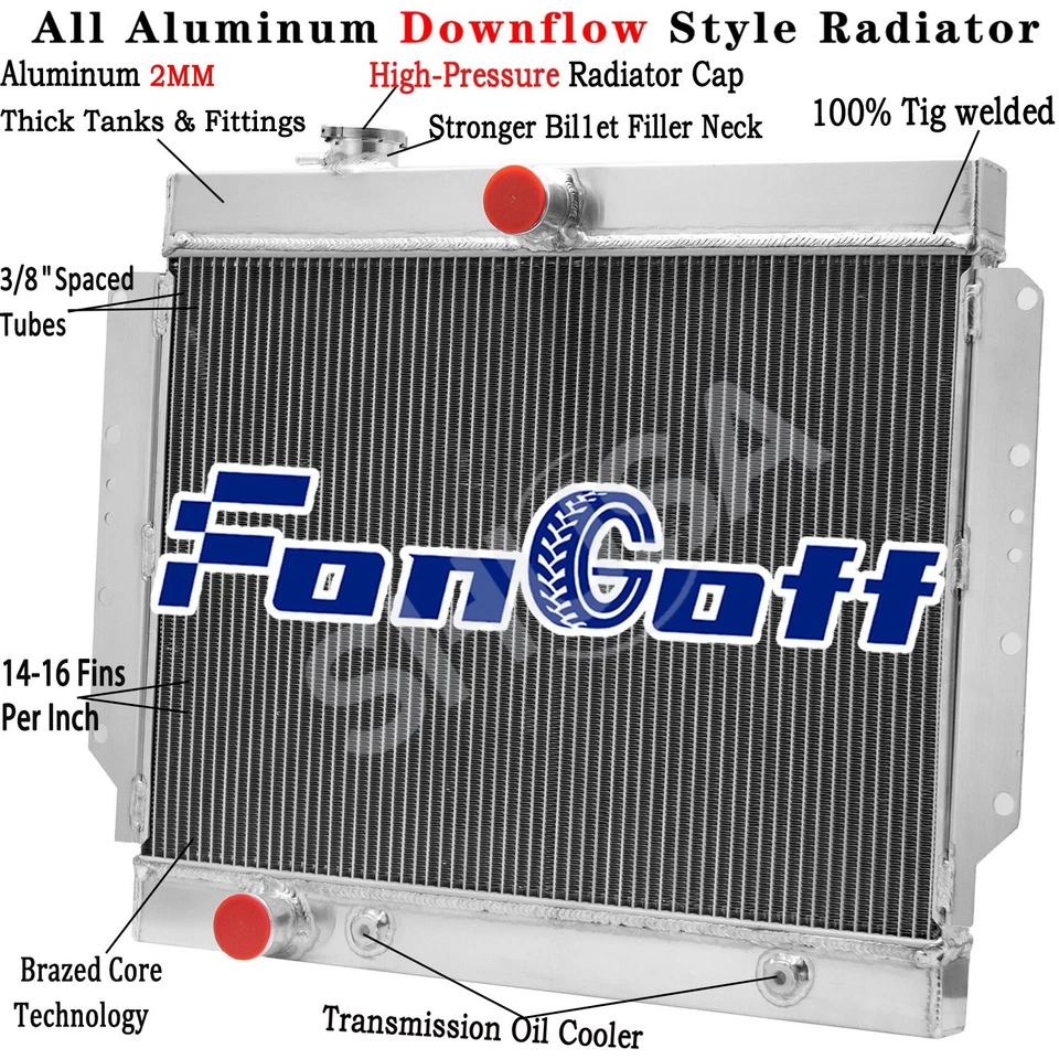 3 Row Aluminum Radiator fit 1959-1960 Cadillac DeVille Eldorado 6.4L,V8 AT -HOT! - Image 1 of 4