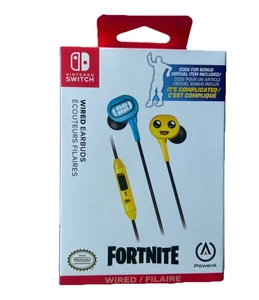 Nintendo Switch Fortnite Wired Earbuds Model:UNHSEBWD NEW in box Bonus Code - Picture 1 of 8