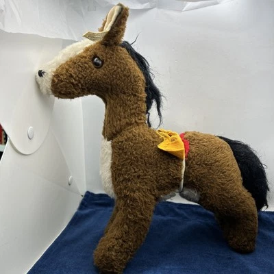 Peluche de caballo vintage diseñado por personajes animales ecuestres Foto 1 de 4